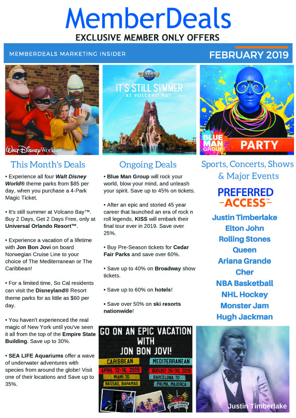 MemberDeals Newsletter February 2019 copy